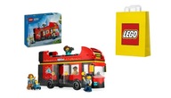 LEGO CITY 60407 ČERVENÝ DVOJposchodový autobus + PAPIEROVÁ TAŠKA LEGO STREDNÁ