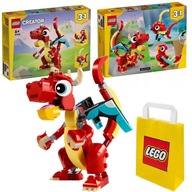 LEGO Creator 3v1 31145 Pohyblivé figúrky Červený drak Fénix Ryba 3v1