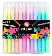 Trblietavé gélové perá PASTEL Neon GEL PENS 48