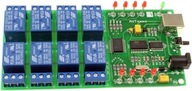 Osemkanálový reléový modul s USB, DIY, AVT5710 B