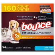 Bounce Pet Hair Fresh Scent 160 ks - do sušičiek