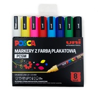 Sada dekoračných popisovačov UNI POSCA PC-5M 8 ks