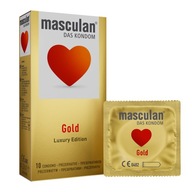 Masculan Gold Premium kondómy s príchuťou, hydratačné, vanilka, 10 ks