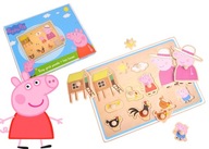 PEPPA PIG DREVENÝ PUZZLE PUZZLE FARM PEPPA PIG PEPA HH POLAND