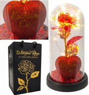 LED NÁPIS ETERNAL ROSE GLASS - Srdce - Milujem ťa, NA BATÉRIU