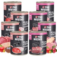 PAN MEAT Krmivo pre šteňatá Mix príchutí 8x800g