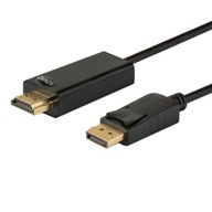 Kábel SAVIO CL-56 (DisplayPort M - HDMI Typ A; 1.5