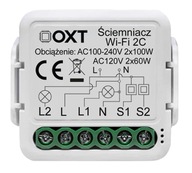 OXT mini stmievací modul 2 WiFi okruhy TUYA