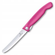 Pikutek Victorinox Ružový zatvárací nôž, zúbkovaný