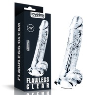 Transparentné dildo Flawless s veľkosťou penisu 19 cm