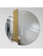 Ozdobné okrúhle zrkadlo so zlatým prúžkom BONA 60