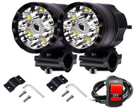 2 x HALOGÉNOVÁ SVETLOMETLA 6 LED CREE XML2 + SPINAC