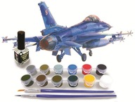 Leštidlo F-16CJ-52+ Jastrząb/Hawk 1:72 + farby 2 štetce lepidlo