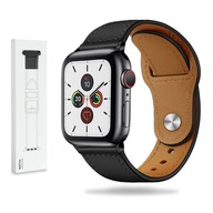 KOŽENÝ REMÍN NA HODINKY APPLE 38 / 40 / 41 MM ČIERNA