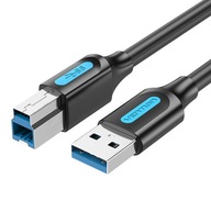 USB 3.0 A samec na USB-B samec Vention COOBD kábel 0,5 m čierny PVC