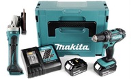 MAKITA DGA452+DHP482 BRÚSKA SKRUTKOVAČOV 2x3,0AH