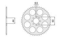 Cht zadné ozubené koleso 4461 52 Yamaha Dt 50R 99-02