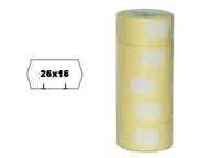 BIELA ​​páska, etikety pre etiketovač Meto 26x16, 100ks