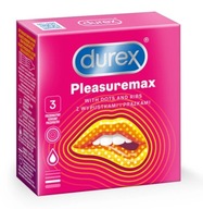 Kondómy DUREX PLEASUREMAX, 3 kusy