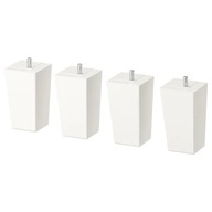 IKEA LATTHET Biela drevená noha 11 cm - 4 ks