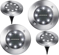 4x SOLÁRNE LED ZÁHRADNÉ LAMPY, POZEMNÝ POHON, DISKY, VÝKONNÉ SOLÁRNE LAMPY