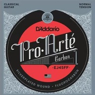 Gitarové struny D'Addario EJ45FF CARBON. klasický