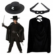 Kostým Zorro Cape Mask Hat Halloween prevlek