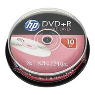 HP DVD+R DL, dvojitá vrstva, DRE00060-3, 69309, 8,5 GB, 8x, tortový box, 10-balenie,