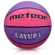 Basketbalová lopta Meteor LayUp 3 ružová a fialová 07081 3