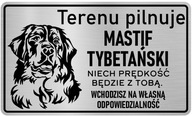 Pozor Pes Nerezová doska Mastiff, veľ