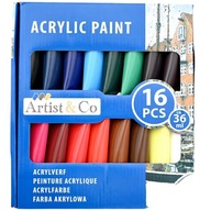 Artist&Co akrylové farby 16 ks x 36 ml