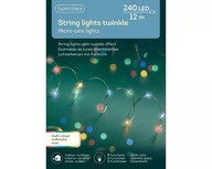 Mikroblikajúce 240 LED viacfarebných lámp, 12 m