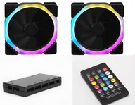 SET RGB OVLÁDAČ + DIAĽKOVÝ OVLÁDAČ + 2 RGB VENTILÁTORY