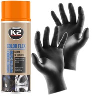 K2 COLOR FLEX ORANŽOVÁ 400ML - GUMA SPREJ R