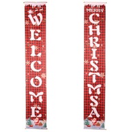 1 pár Merry Christmas Door Banner Christmas Doo