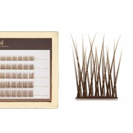 Hnedé trsy mihalníc - V-Lashes DIVINE Chocolate | Mini Box TWIST B