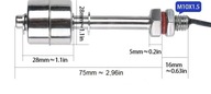 Plavákový snímač hladiny vody 75 mm / 125 C