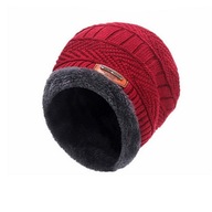 1ks Red Style Winter Scarf Bean Hat