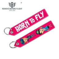 BORN TO FLY | RBF | Vyšívaná kľúčenka | Prívesok