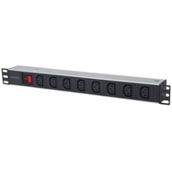 Napájacia lišta RACK 1U 8X C13 KÁBEL 2m