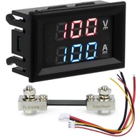 PANELOVÝ VOLTMETER AMPÉRMETER DC NAPÄTIE 100A 100V DC METER PRÚDU