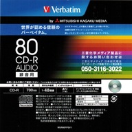 Verbatim Music CD-R Audio 10 ks stacionárnych nahrávok.