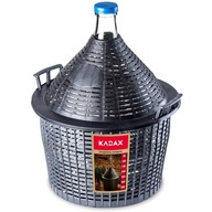 BALÓNOVÁ VALCOVÁ FĽAŠA NA VÍNO V KOŠÍKU S viečkom, 5L