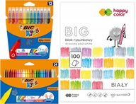 BIC ART SÚPRAVA ŠKOLSKÝ BLOK PLSTENÉ PASTELKY PRE DETI x37