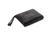 FLEECE DEKA AUDI 2v1 CUSHION BLACK AUDI LOGO