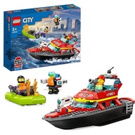 LEGO CITY SÚPRAVA HASIČSKÉHO ČLNU OBRÁZOK VOZIDLA 60373 5+ 144 EL.