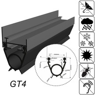 Garážové tesnenie pre garážovú bránu GT04 4m