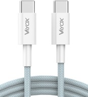 Kábel USB-C, dva koncovky USB-C pre smartfón, 65W 3A 1m premium