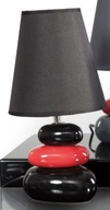 Dekoratívna lampa Lorena čierno-červená