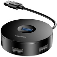 HUB BASEUS ROUND 4V1 USB 3.0 ČIERNY